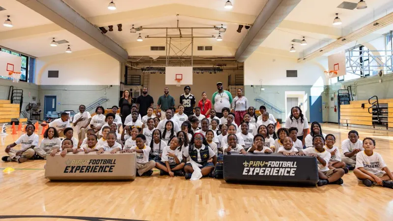 Photos: Saints host Play Football Experience at St. Stephen Catholic School