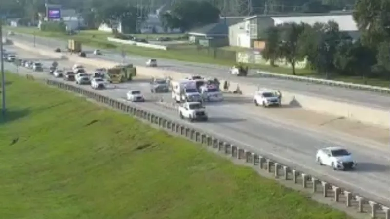 TEAM 2 TRAFFIC: Overturned vehicle blocking 2 left lanes on I-10 westbound at Highland Road