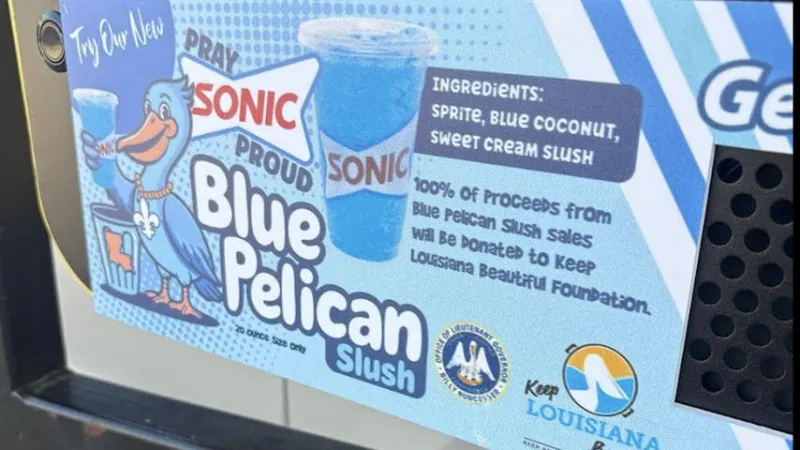 Louisiana SONIC locations to serve drink inspired by pelican to raise money for waterway preservation