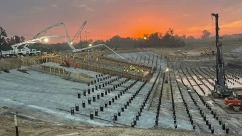 Comite Diversion Canal advances with 3,000 cubic yards of concrete placed