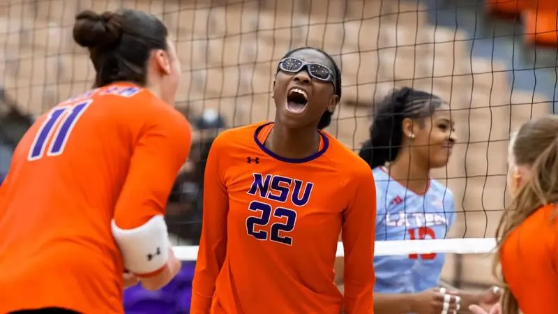 Demons win conference opener over HCU in four sets