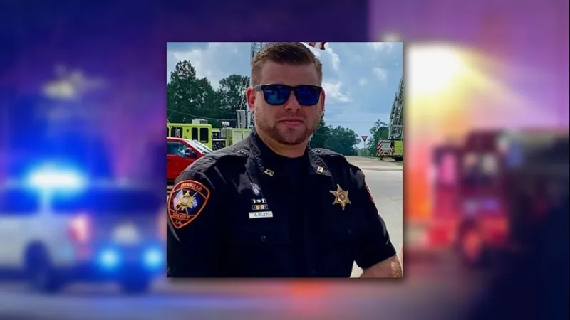 Iberville Parish Sheriff's Office honors Deputy Charles Riley with blue light tribute