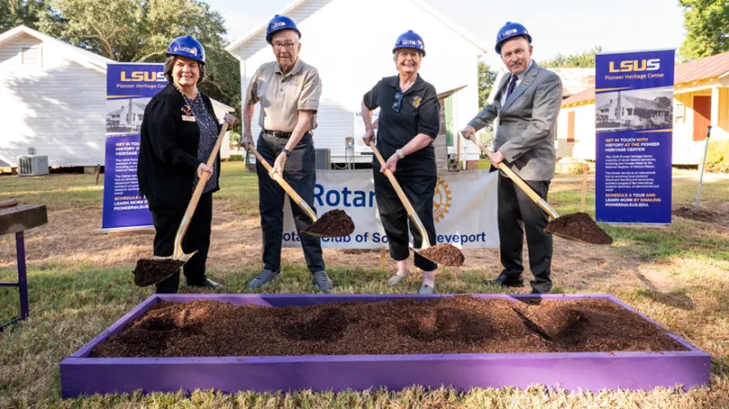 Pioneer Heritage Center breaks ground on Rotary Club of South Shreveport Centennial Pavilion