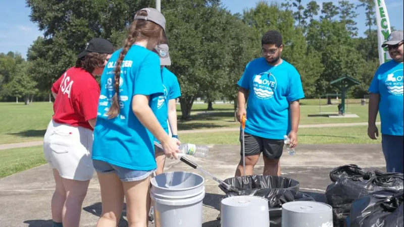 Southeastern Louisiana University volunteers clean up Ponchatoula Creek