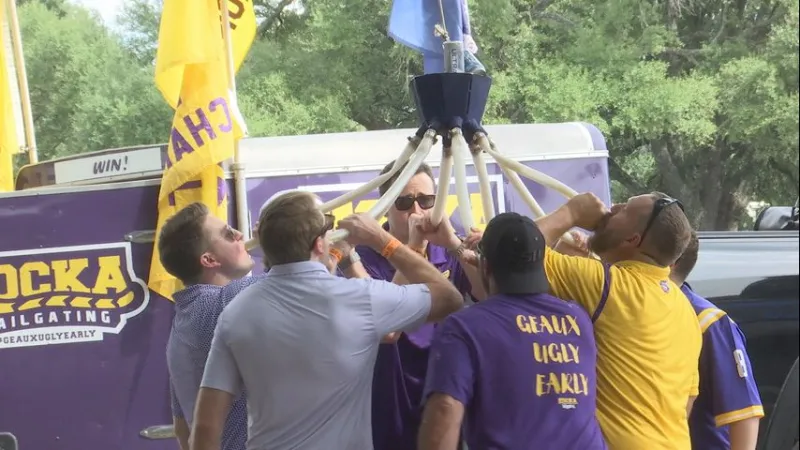 Tailgate on 2: KOCKA Tailgating features unique drinking funnel, its own DJ booth and Pong Tournament