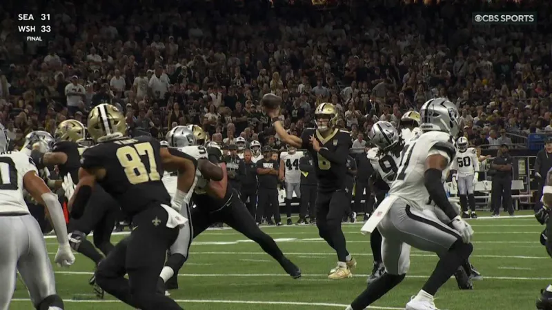 Shough's TD pass to Fant trims Raiders' lead to 13-12 before halftime | Saints vs. Raiders Highlights