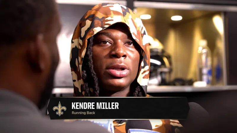 Kendre Miller talks overcoming turnovers after loss to Raiders 9/28/2026