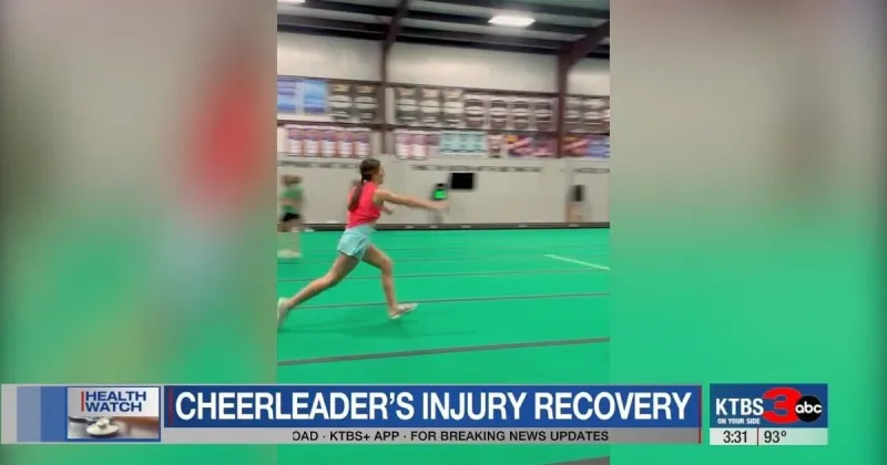 Local cheerleader returns to the mat after severe knee injury
