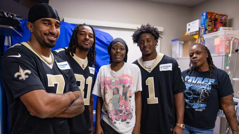 Photos: Saints visit Ochsner Children's Hospital as part of Crucial Catch Month
