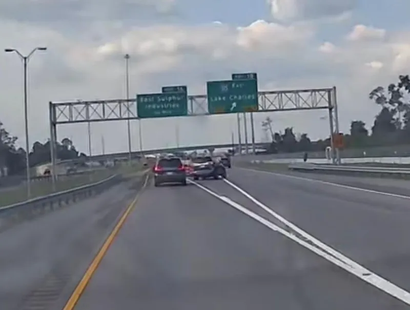 Dash Camera Catches Reckless Driver Nearly Crashing in Lake Charles