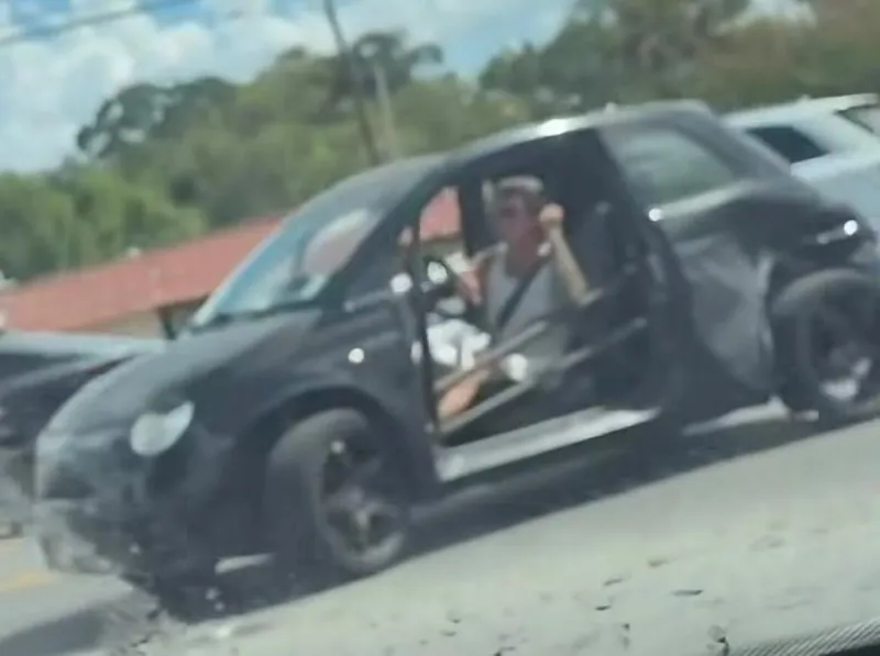 Hilarious Video Shows Car in Lafayette Without Door and Bicycle Sized Mirror