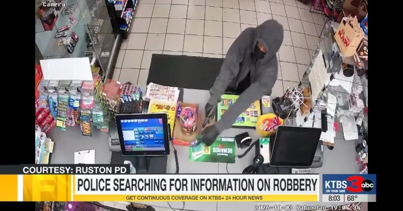 Ruston Police searching for suspect in armed robbery