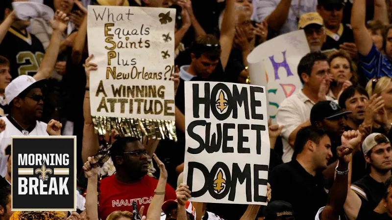 Morning Break: Saints celebrate 20 years of Domecoming, host Falcons on Monday Night Football