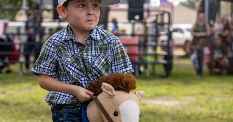 Kids saddle up for Zachary's stick horse rodeo