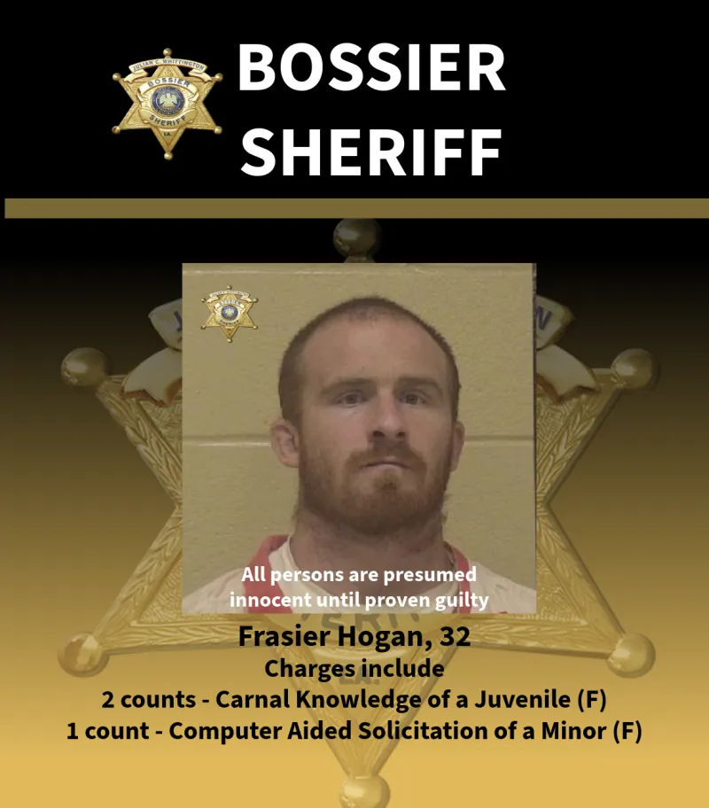 Bossier Sheriff's Office Arrests Ruston Man Following Sexual Assault Investigation