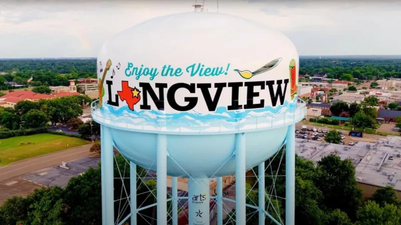 Longview's Guitar-themed Water Tower Competes for National Tank Of The Year Title