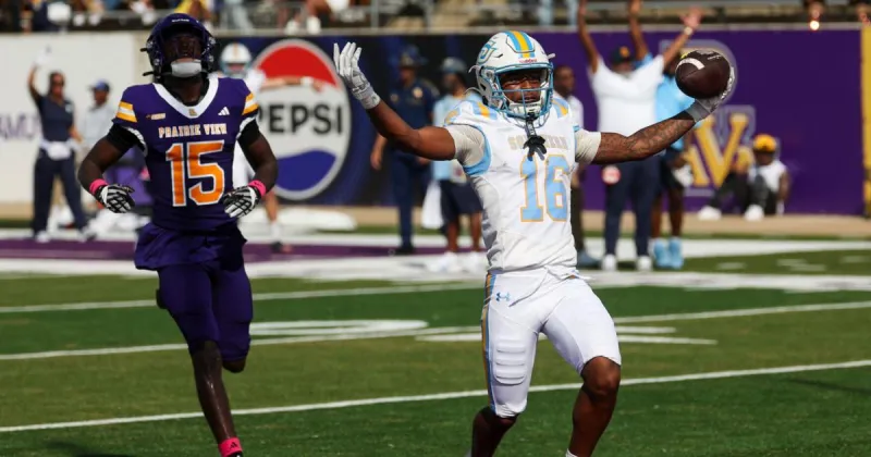 Southern football star has signature game in the biggest win early in Marshall Faulk's tenure