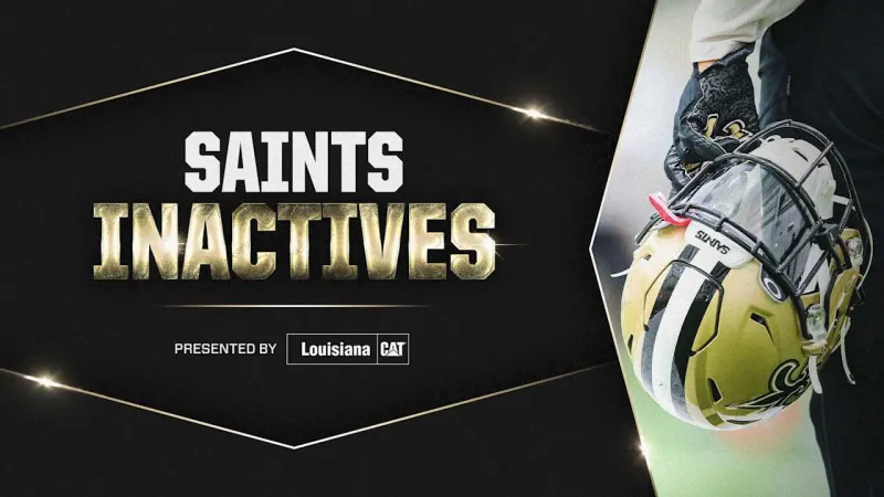 New Orleans Saints inactives for Minnesota Vikings game | 2026 NFL Week 5