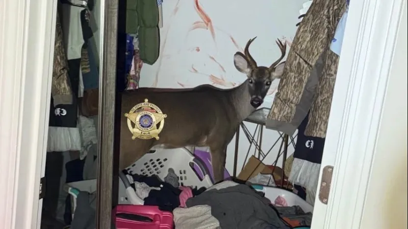 Livingston Parish deputies discover buck barricaded inside resident's home along Wincrest Drive