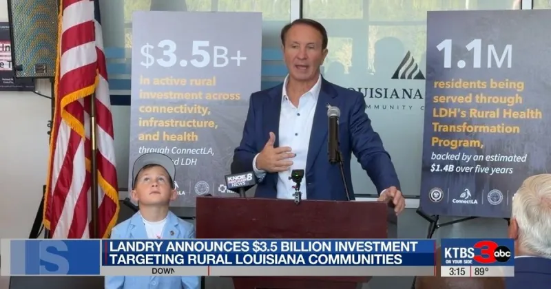 Gov. Jeff Landry announces $3.5 billion investment in rural Louisiana during Ruston visit