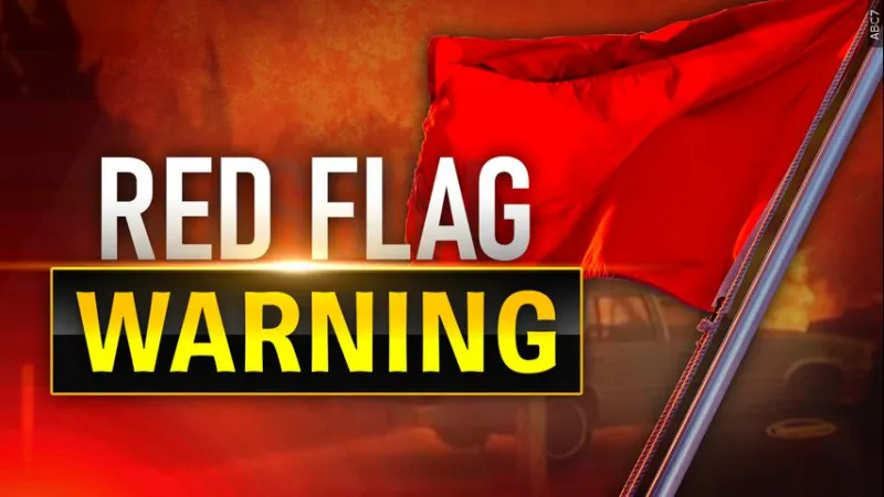 Red Flag Warning issued for several southeastern parishes, all of southern Mississippi