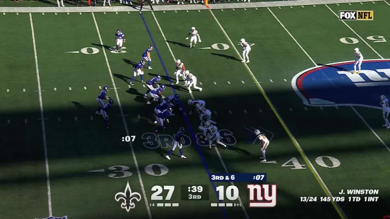 Saints have their fourth sack of the day on QB Jameis Winston | Saints-Giants Highlights