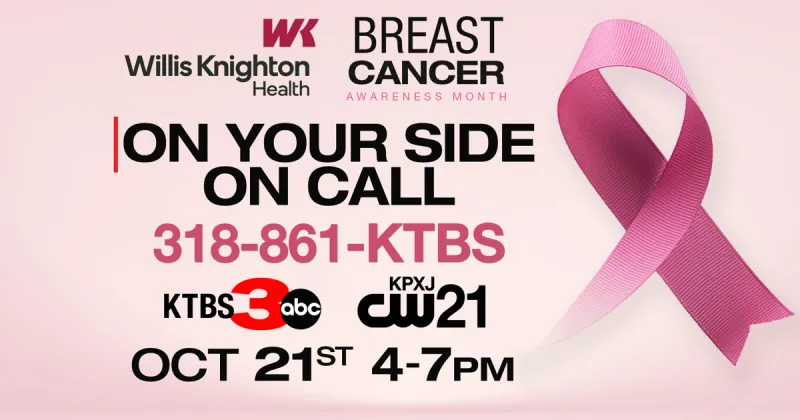 On Your Side On Call lines opening for Breast Cancer Awareness Month
