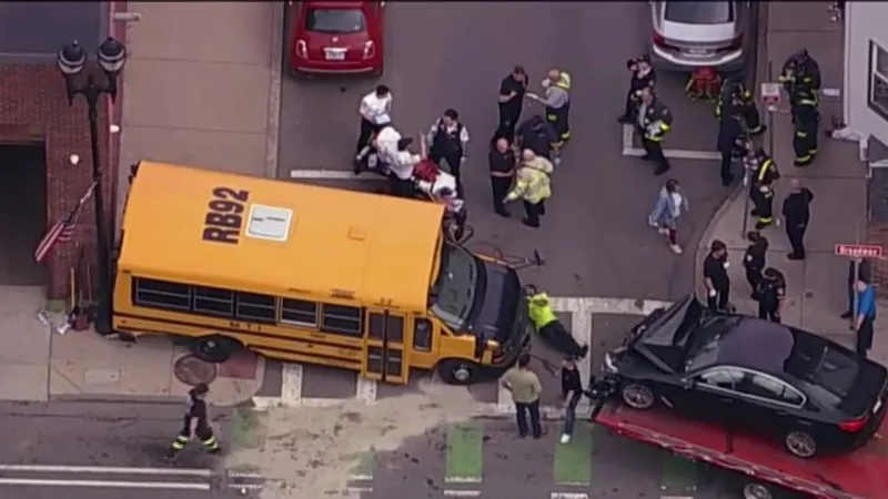 9 students hospitalized after school bus crash in Everett