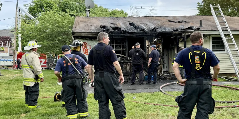 Three dogs saved in two-alarm fire in Peabody