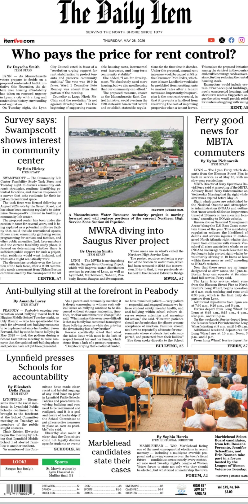 Today's page 1: 5-28-26