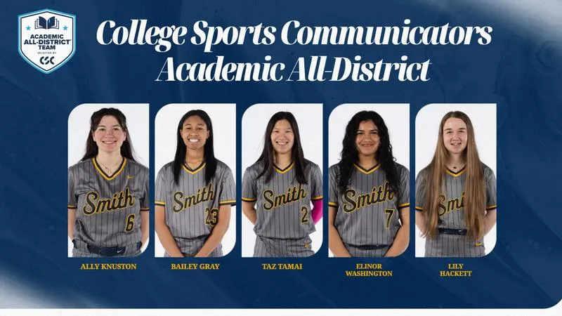Five From Smith Softball Earn CSC Academic All-District Honors