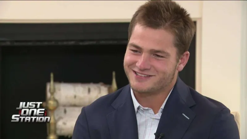JUST ONE STATION: Drake Maye talks World Cup, his favorite treats made by wife Ann Michael