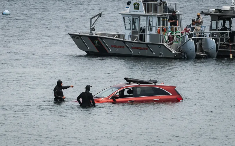 Car vandalizes Marblehead's Piper Field