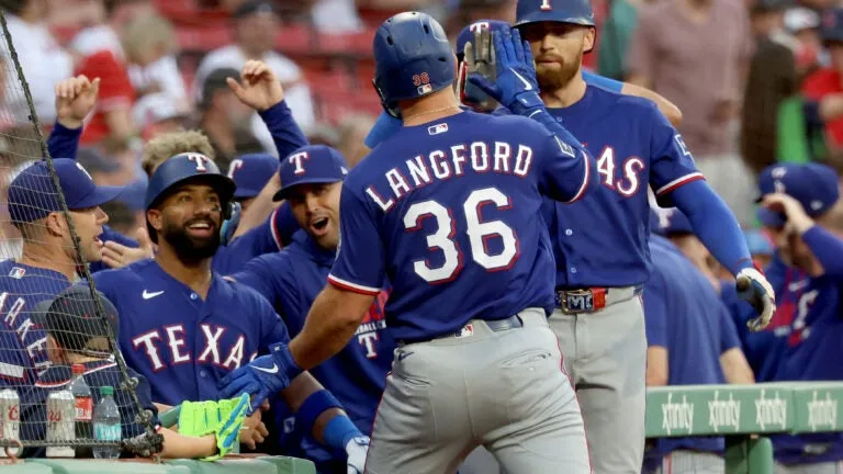 Wyatt Langford homers on 1st pitch and Rangers beat Red Sox 6-4