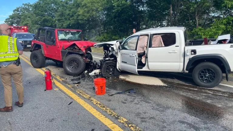2 hospitalized after head-on collision on Cape Cod
