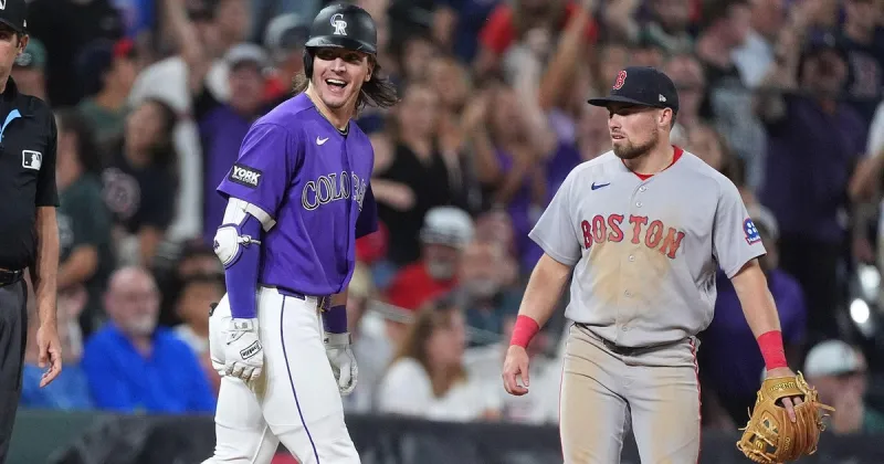 Jake McCarthy hits 3-run triple in 9th inning as Rockies rally for 3-2 win over Red Sox