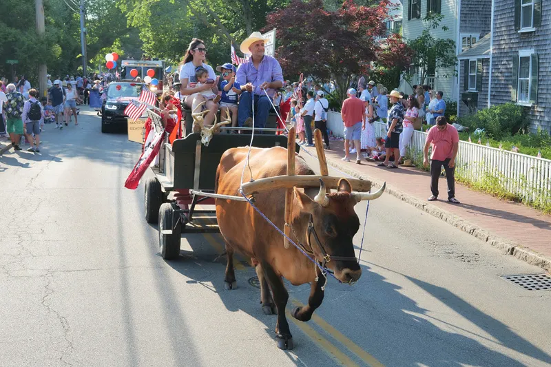 A patriotic march down Main Street