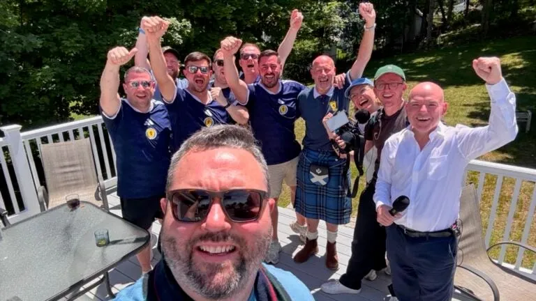 The Scots moved into his Wakefield Airbnb for the World Cup. The world watched.