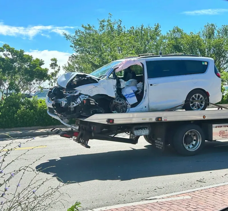 Car crashes inside ferry