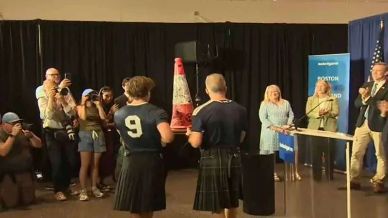 Scottish traffic cone gets dignitary's welcome in Boston after World Cup friendship