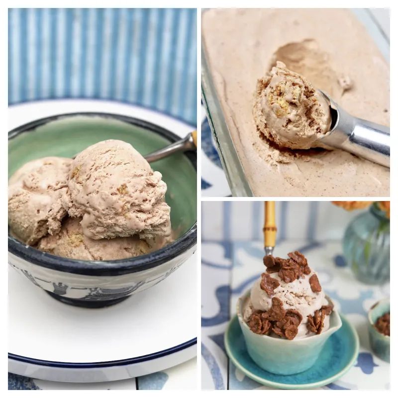 No-Churn Milk Chocolate Ice Cream with Graham Crackers & Cereal Crunchies : Baking Together No. 65