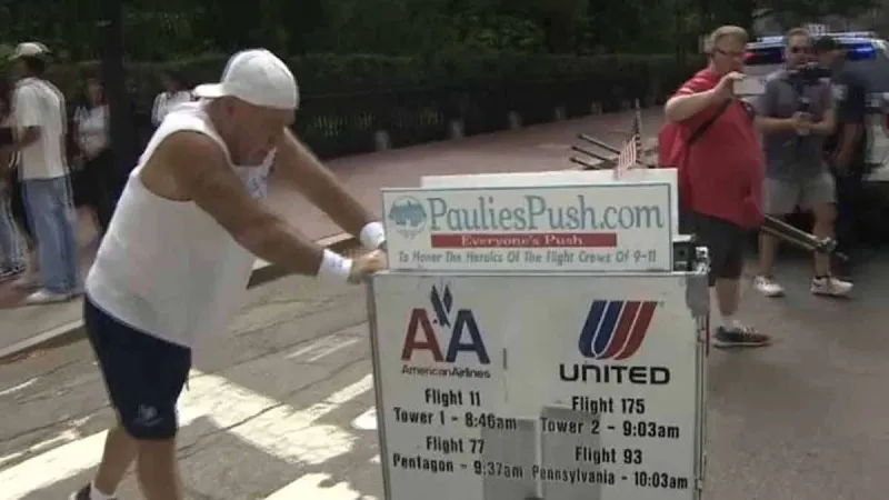 Retired United Airlines flight attendant begins final push to Ground Zero