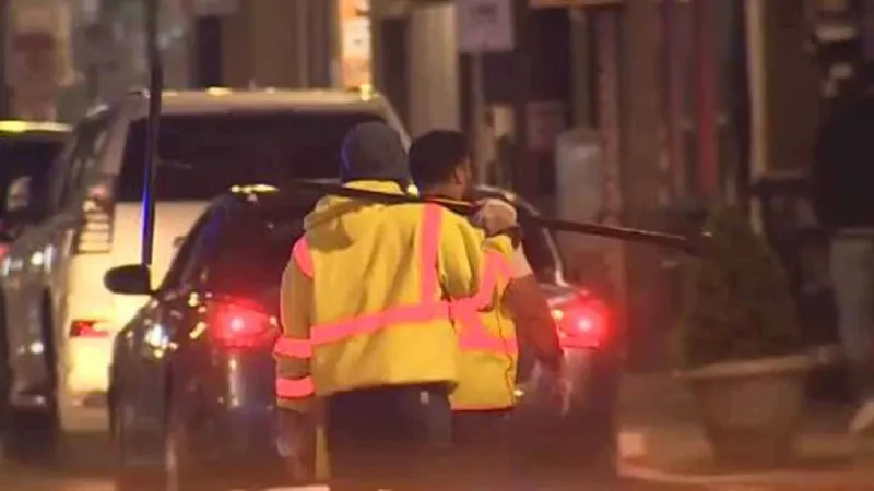 Crews respond to water main break in Chinatown