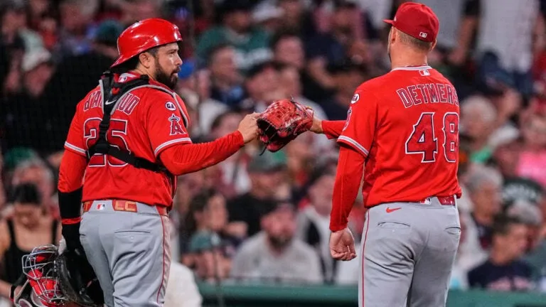 Reid Detmers strikes out 9 as Angels beat Red Sox 6-1, ending Boston's streak