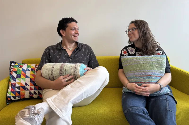 The secret knitting society designing blankets and clothing with data