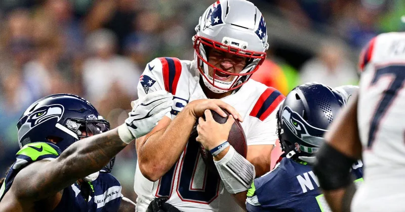 Drake Maye throws 3 interceptions as Seahwaks beat Patriots 13-10 in Super Bowl rematch