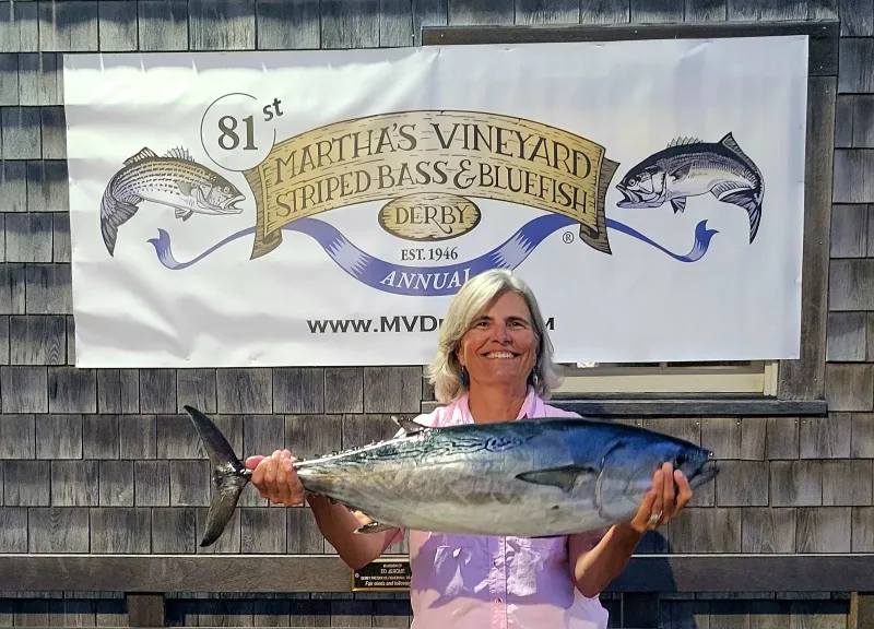 Sherry Countryman lands a new state record false albacore