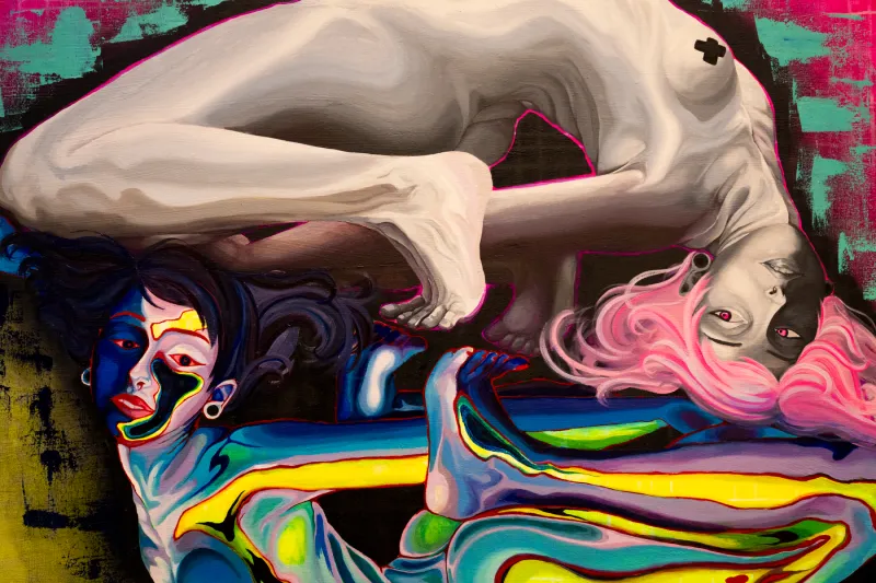 Inside Northeastern -- NYC, a sea of color, collage and creativity