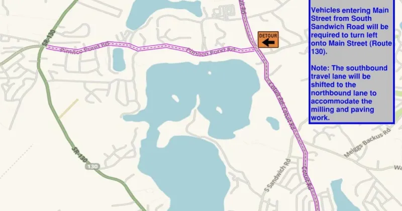 Route 130 Traffic Limited To Southbound Traffic Next Week