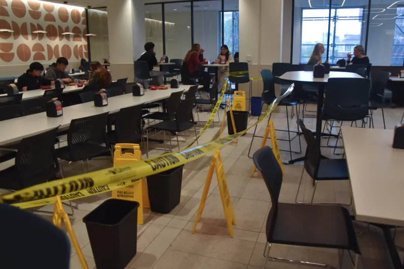 Nor'easter causes leaks in student residence halls, Warren dining hall